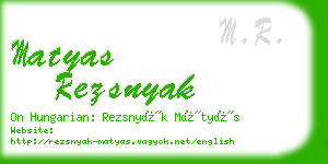 matyas rezsnyak business card